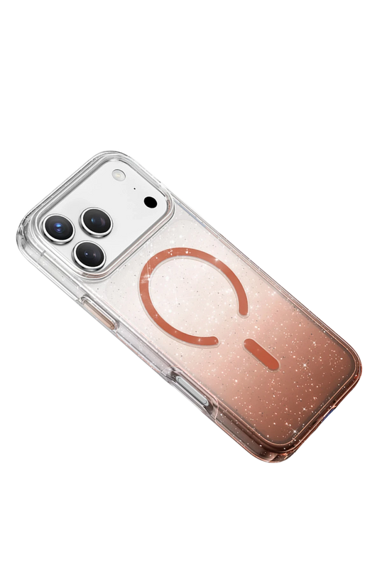 iPhone 17 Pro Max/18 Pro Max Lillian Simli Magsafe Kılıf - Turuncu 3
