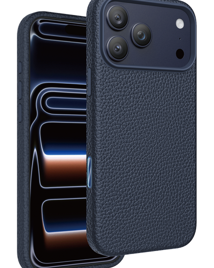 iPhone 18 Pro Max/17 Pro Max Lycucci Deri Manyetik Kapak Kılıf - Koyu Mavi