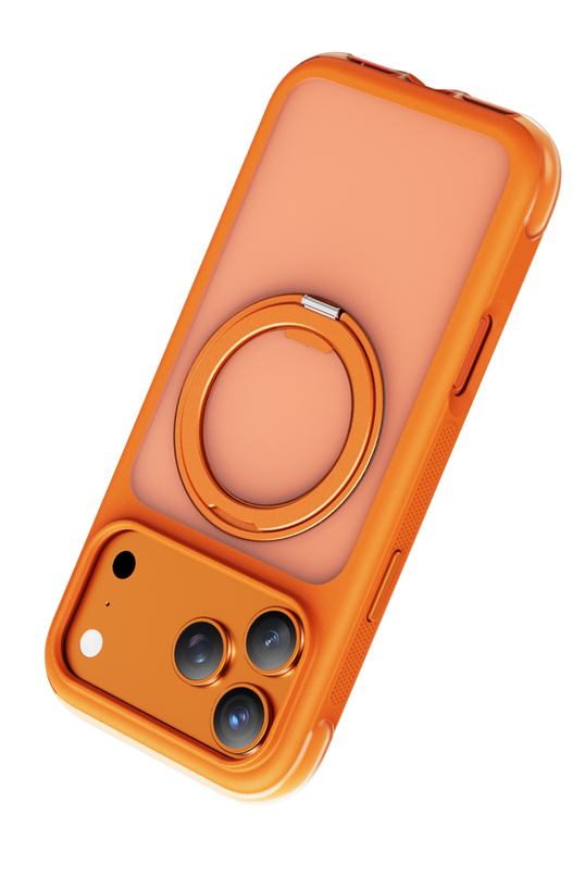iPhone 18 Pro Max/17 Pro Max Monica Airbag Pro Stantlı Magsafe Kapak Kılıf - Turuncu 2 3