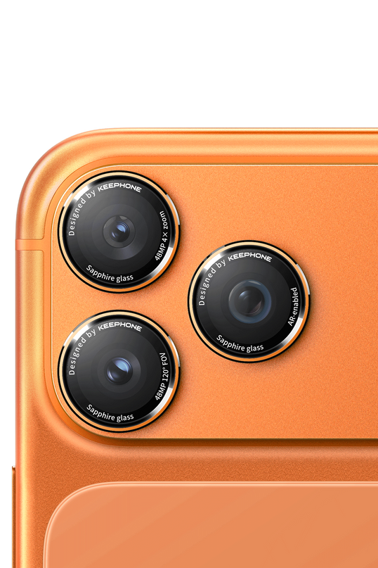 iPhone 17 Pro Sapphire Vita Arka Film Ve Kamera Lens Koruyucu - Turuncu 3