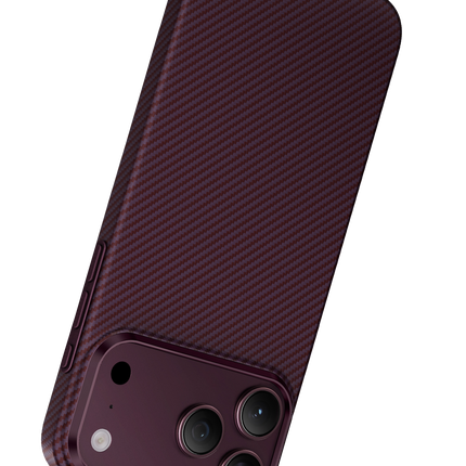 iPhone 18 Pro/17 Pro Kevlar Sweden Magsafe Kılıf - Bordo 3