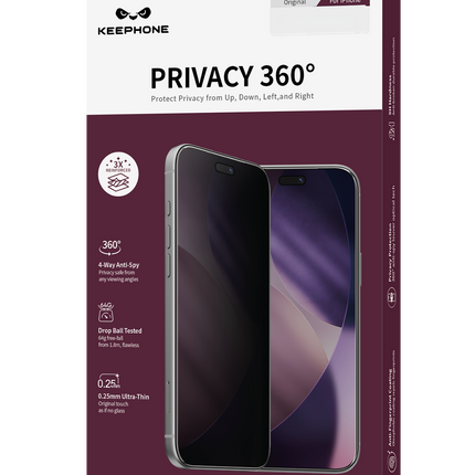 iPhone 18 Pro Max 360 4 Way Privacy Cam Ekran Koruyucu