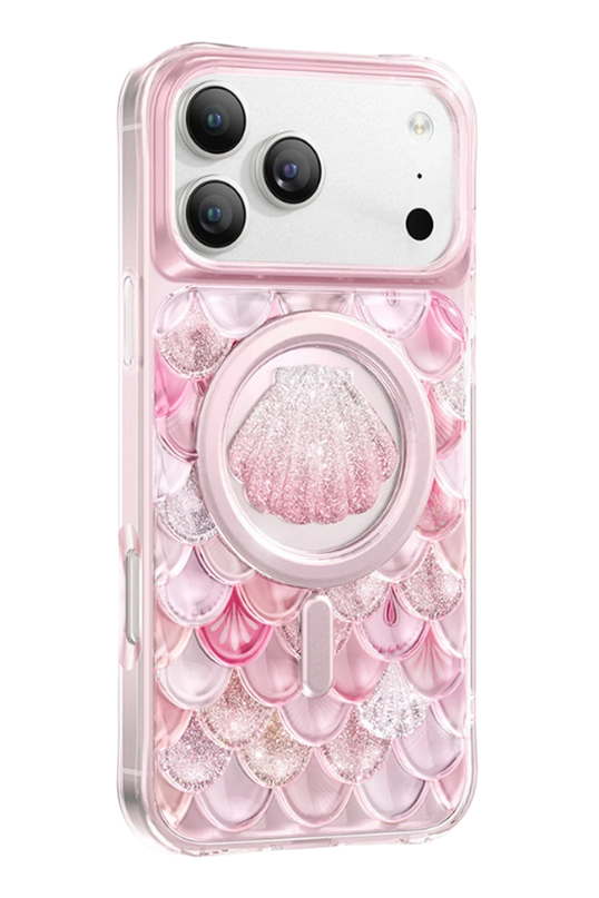 iPhone 18 Pro Max/17 Pro Max Iceland Simli Magsafe Kapak Kılıf - Pembe 3