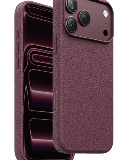 iPhone 18 Pro Max/17 Pro Max Lycucci Deri Manyetik Kapak Kılıf - Bordo