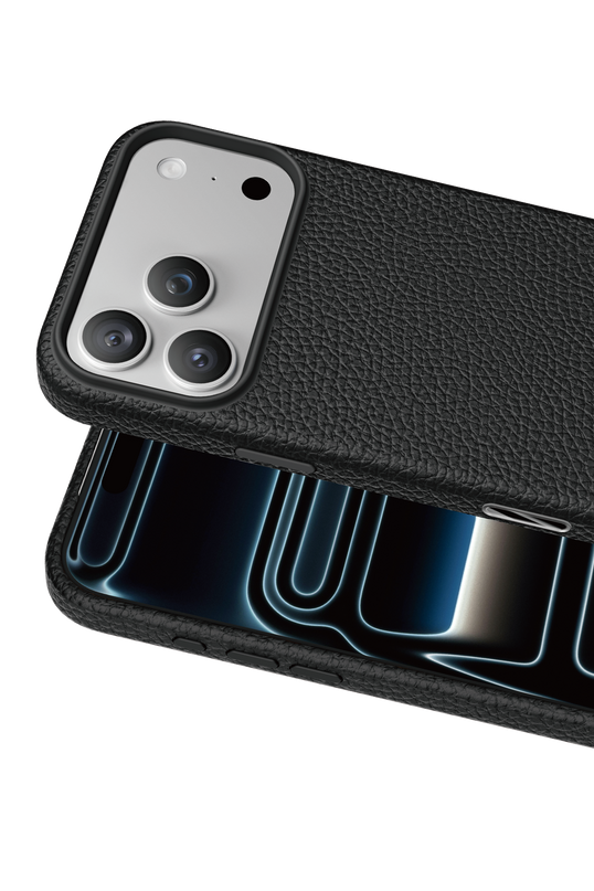 iPhone 18 Pro Max/17 Pro Max Lycucci Deri Manyetik Kapak Kılıf - Siyah 2