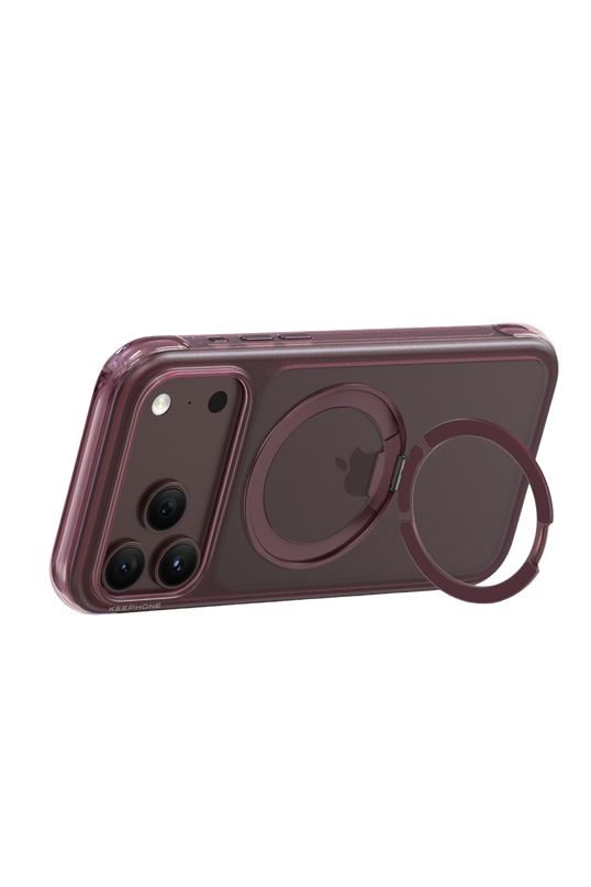 iPhone 18 Pro Max/17 Pro Max Monica Airbag Pro Stantlı Magsafe Kapak Kılıf - Bordo 4