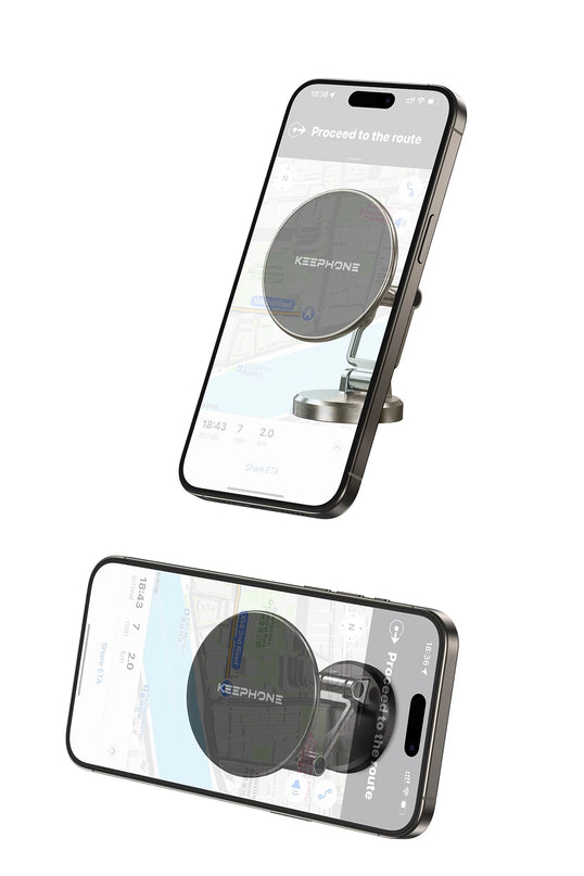 MagHold CR106 Yapışkanlı 360 Derece Ayarlanabilir Manyetik Magsafe Telefon Tutucu - Turuncu 3