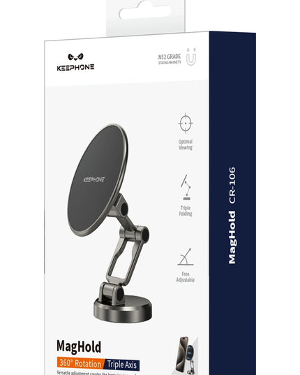 MagHold CR106 Yapışkanlı 360 Derece Ayarlanabilir Manyetik Magsafe Telefon Tutucu - Turuncu 5