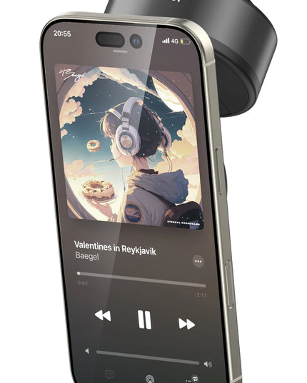 CR107 Vantuzlu 360 Derece Ayarlanabilir Kablosuz Şarj Destekli Manyetik Magsafe Telefon Tutucu - Siyah 5