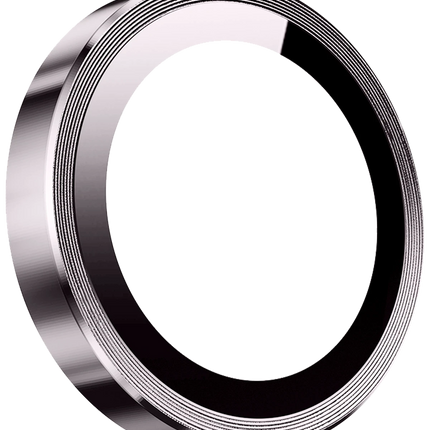 iPhone 14 Pro Max 3D Spiral Alüminyum AR Kamera Lens Koruyucu - Gümüş