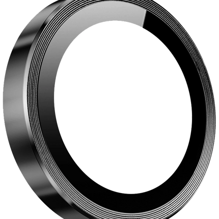 iPhone 14 Pro Max 3D Spiral Alüminyum AR Kamera Lens Koruyucu - Siyah