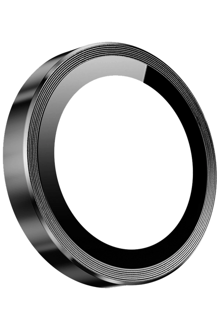 iPhone 14 Pro Max 3D Spiral Alüminyum AR Kamera Lens Koruyucu - Siyah