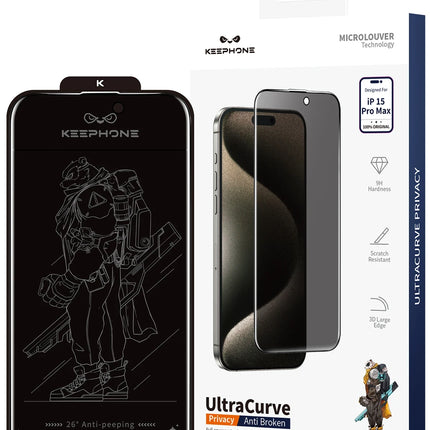 iPhone 14 Pro UltraCurve Privacy 3D Cam Ekran Koruyucu 7