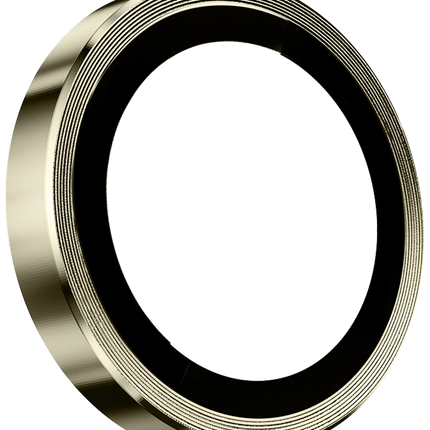 iPhone 15 3D Spiral Alüminyum AR Kamera Lens Koruyucu - Açık Sarı