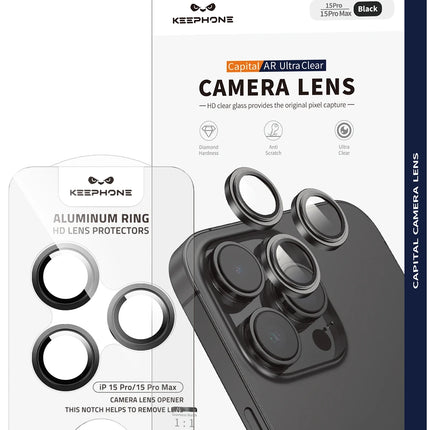 iPhone 15 Capital Alüminyum AR Kamera Lens Koruyucu - Yeşil 4