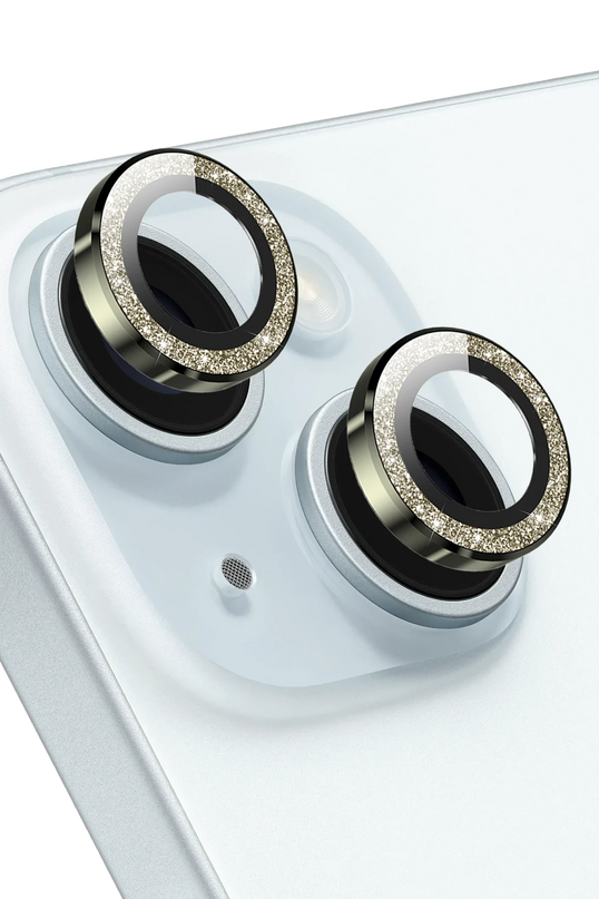 iPhone 15 Maria Simli Kamera Lens Koruyucu - Açık Sarı