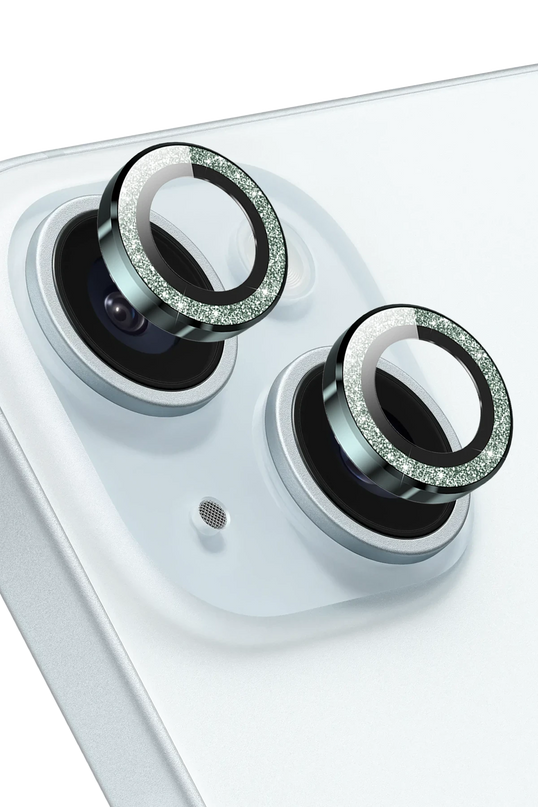 iPhone 15 Maria Simli Kamera Lens Koruyucu - Açık Yeşil