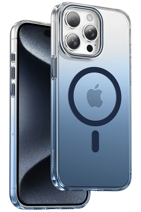 iPhone 15 Pro Max Aurora Pro Magsafe Kılıf - Mavi
