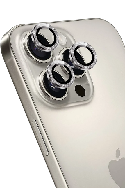 iPhone 15 Pro Max Maria Simli Kamera Lens Koruyucu - Koyu Gri