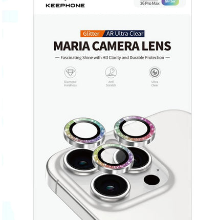 iPhone 15 Pro Max Maria Simli Kamera Lens Koruyucu - Rainbow 5