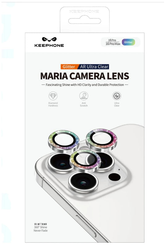 iPhone 15 Pro Max Maria Simli Kamera Lens Koruyucu - Rainbow 5