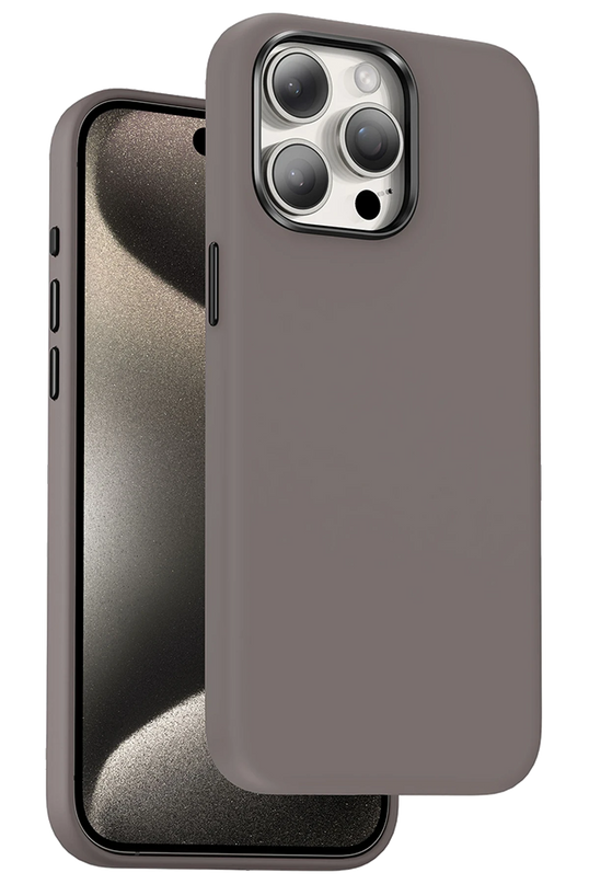 iPhone 15 Pro Max Rosana Silikon Kılıf - Titan Gri