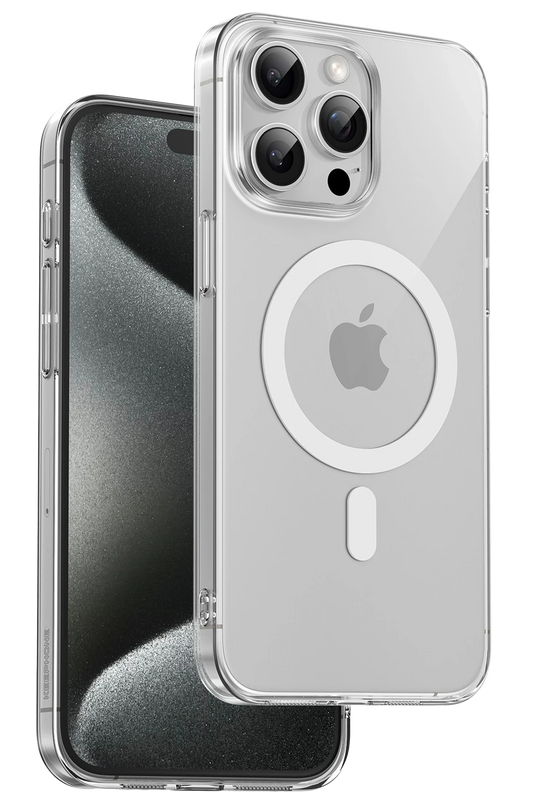 iPhone 15 Pro Max X-Crystal Slim Magsafe Kılıf - Şeffaf