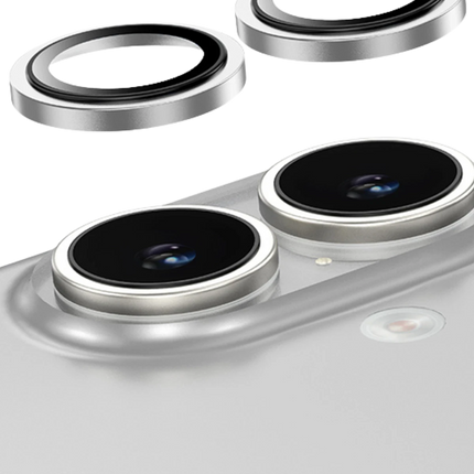 iPhone 16 Capital Alüminyum AR Kamera Lens Koruyucu - Gümüş