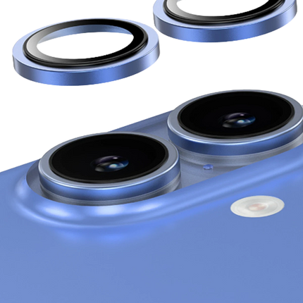 iPhone 16 Capital Alüminyum AR Kamera Lens Koruyucu - Mavi