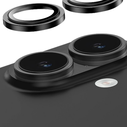 iPhone 16 Capital Alüminyum AR Kamera Lens Koruyucu - Siyah