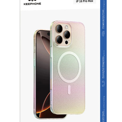 iPhone 16 Fantasia Gökkuşağı Magsafe Kılıf - Beyaz 4