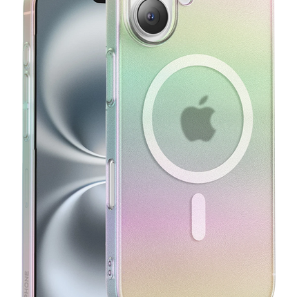 iPhone 16 Fantasia Gökkuşağı Magsafe Kılıf - Beyaz
