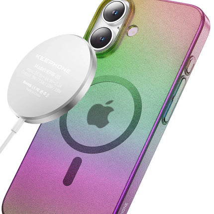 iPhone 16 Fantasia Gökkuşağı Magsafe Kılıf - Siyah 3