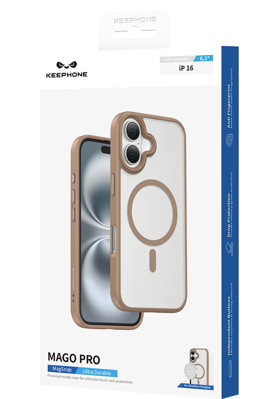iPhone 16 Mago Pro Magsafe Kılıf - Çöl Titanyum 4