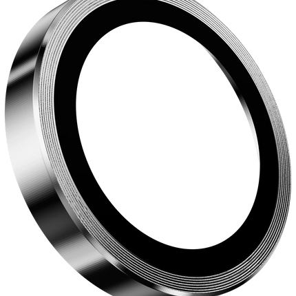 iPhone 16 Pro Max 3D Spiral Alüminyum AR Kamera Lens Koruyucu - Beyaz