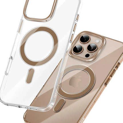 iPhone 16 Pro Max Aurora Şeffaf Magsafe Kılıf - Çöl Titanyum 2