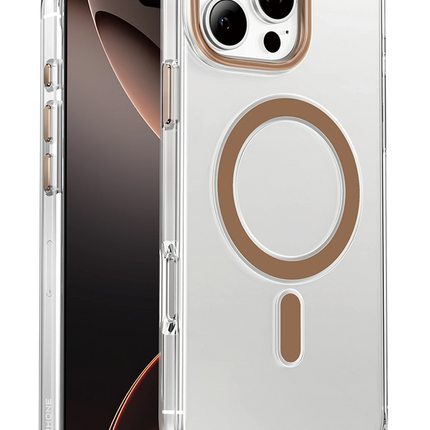 iPhone 16 Pro Max Aurora Şeffaf Magsafe Kılıf - Çöl Titanyum