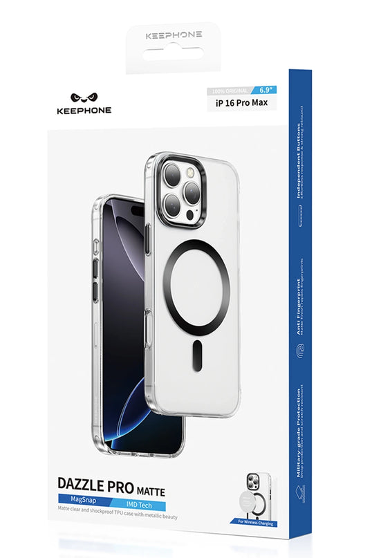 iPhone 16 Pro Max Dazzle Pro Matte Magsafe Kılıf - Natural Grey 4