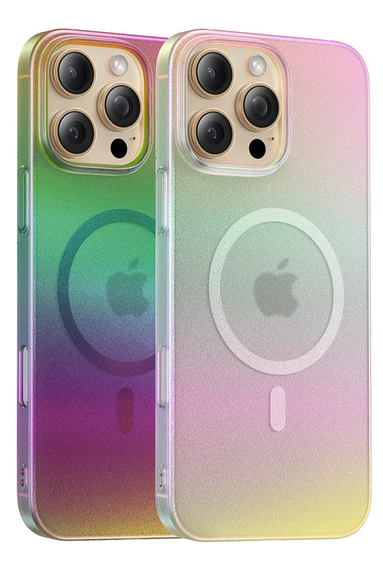iPhone 16 Pro Max Fantasia Gökkuşağı Magsafe Kılıf - Siyah 3