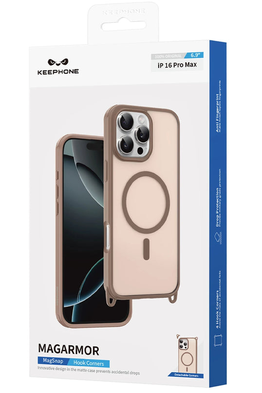 iPhone 16 Pro Max MagArmor Magsafe Kılıf - Çöl Titanyum 5