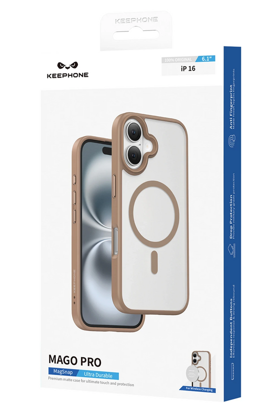 iPhone 16 Pro Max Mago Pro Magsafe Kılıf - Çöl Titanyum 4