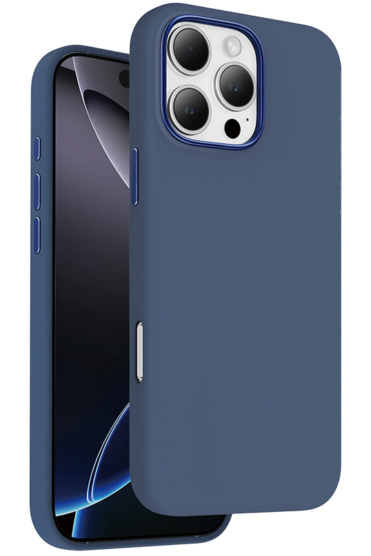 iPhone 16 Pro Max Rosana Silikon Kılıf - Mavi