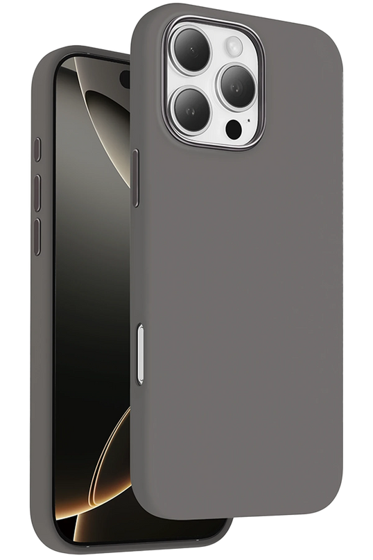 iPhone 16 Pro Max Rosana Silikon Kılıf - Natural Grey