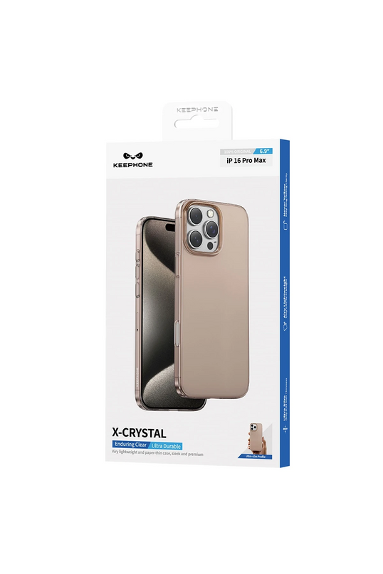 iPhone 16 Pro Max X-Crystal Slim Kılıf - Çöl Titanyum 4