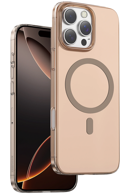 iPhone 16 Pro Max X-Crystal Slim Magsafe Kılıf - Çöl Titanyum