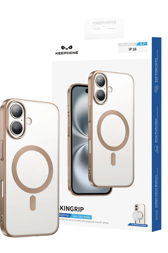 iPhone 16 Skingrip Magsafe Kılıf - Natural Grey 5