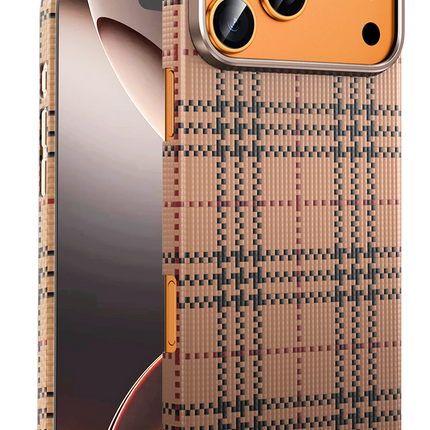 iPhone 17 Pro/18 Pro Scots Kevlar Magsafe Kılıf - Çöl Titanyum