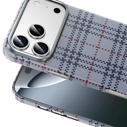 iPhone 17 Pro/18 Pro Scots Kevlar Magsafe Kılıf - Natural Grey 2