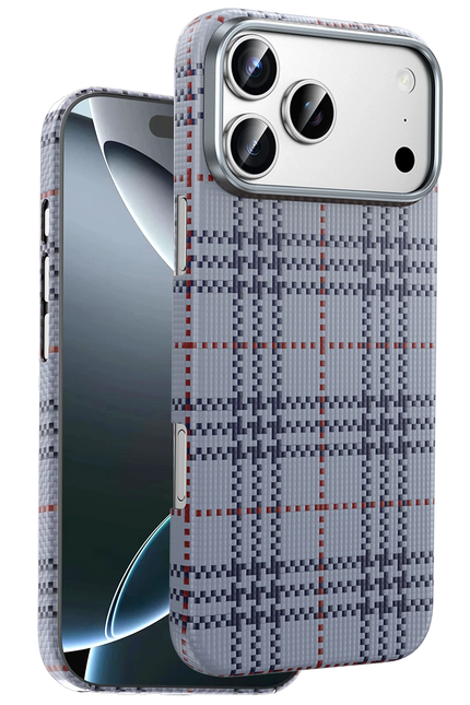 iPhone 17 Pro/18 Pro Scots Kevlar Magsafe Kılıf - Natural Grey
