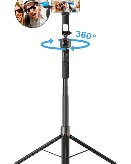 KP-LA06 BuddyCam 360 Derece AI Auto-Tracking Özellikli BT Selfie Gimbal – Siyah 4